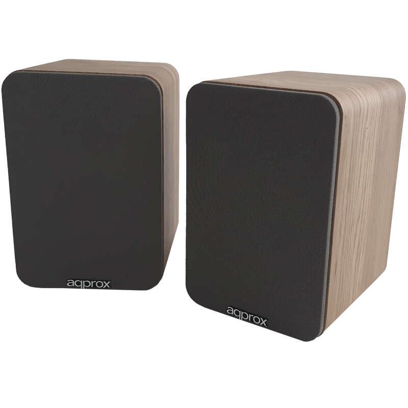 Altoparlanti amplificati da circa 60 W RMS Bluetooth 5.0 - Custodia in legno - RCA ottico coassiale USB - Include staffa a pare