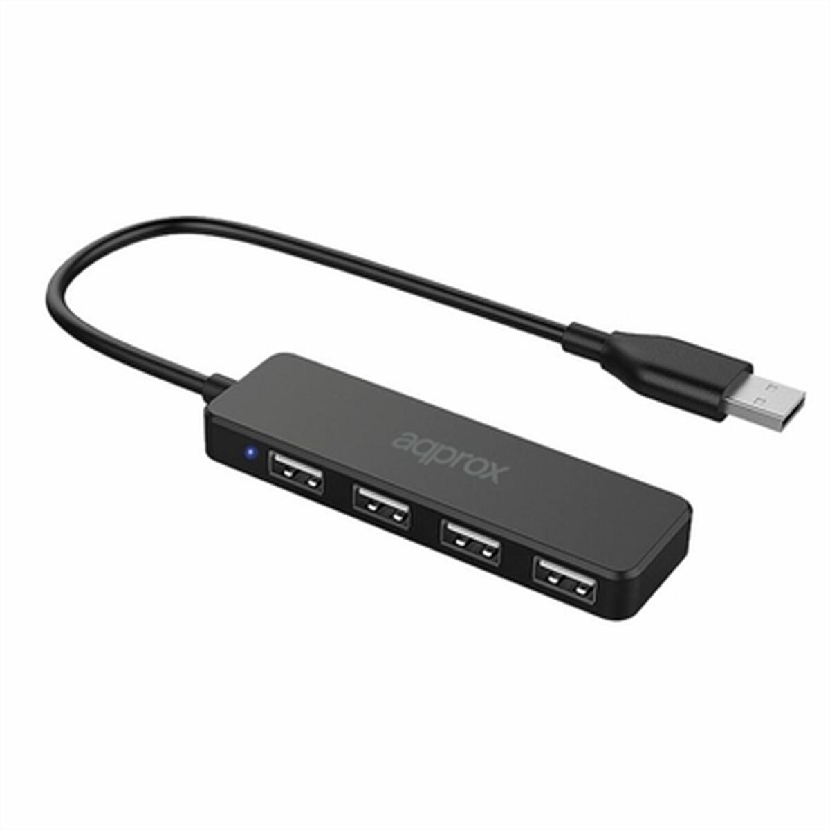 Approssimativo HUBX USB 2.0 con 4 porte USB 2.0 - velocit di 480 Mbps - cavo da 15 cm