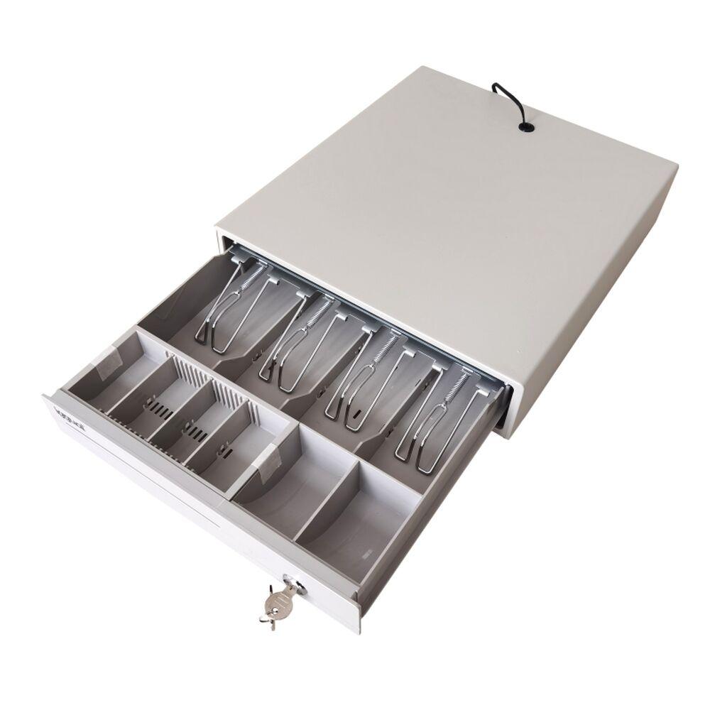 Cassetto portadenaro iggual IRON-10W 38cm 4+6 bianco