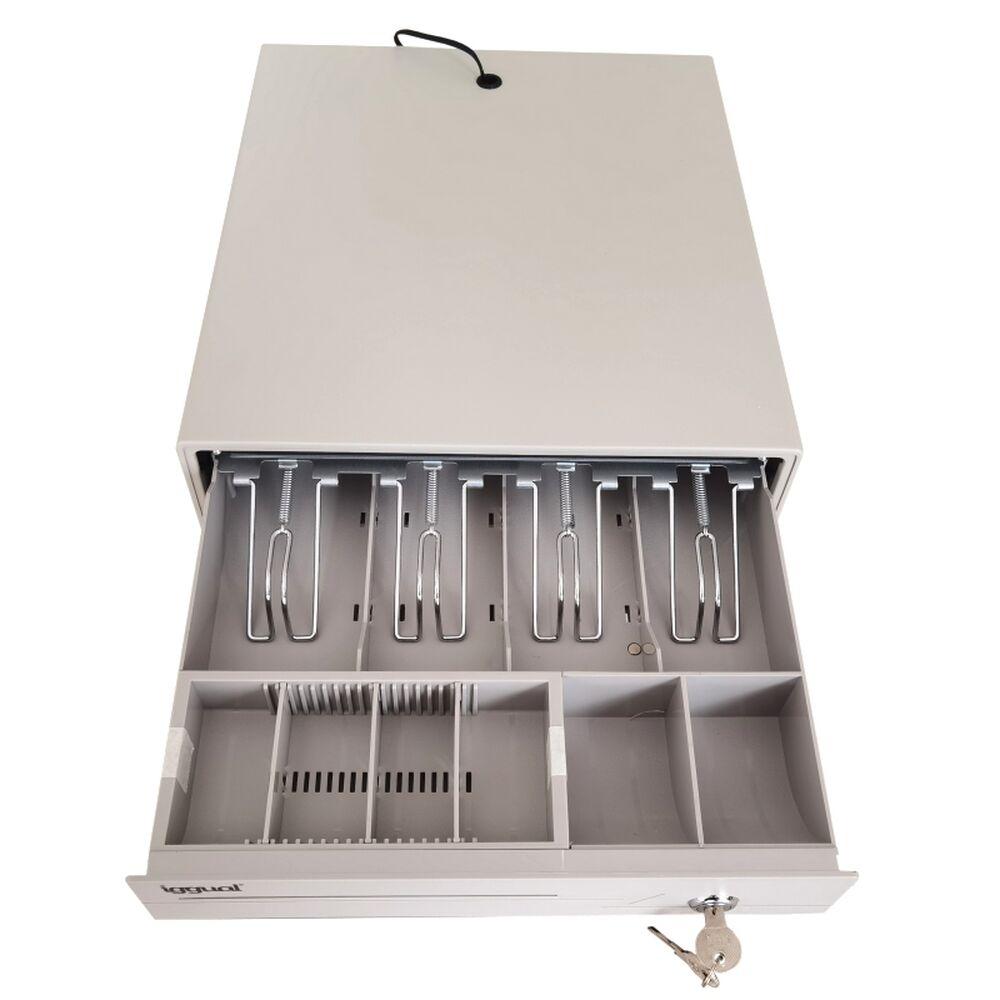Cassetto portadenaro iggual IRON-10W 38cm 4+6 bianco