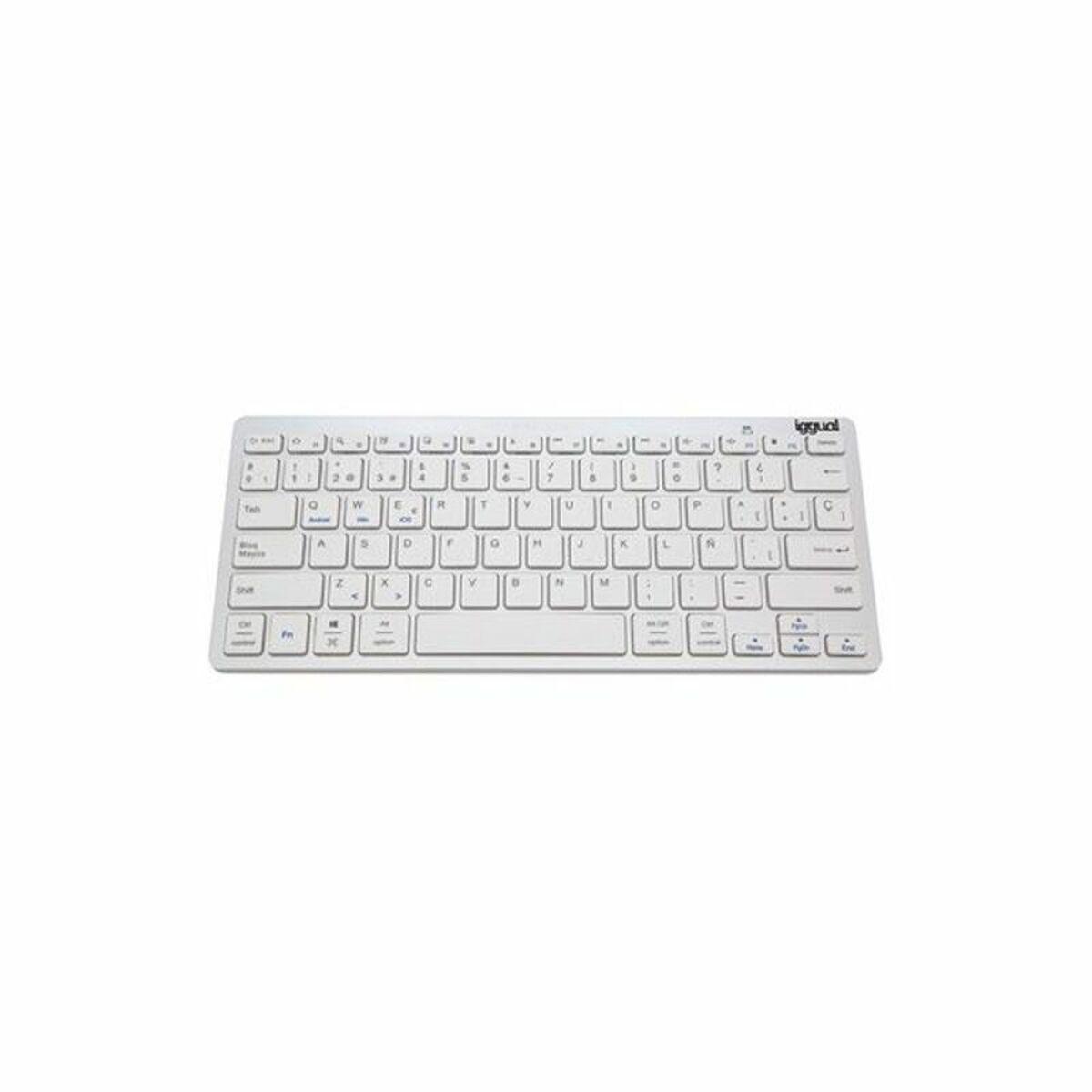 Tastiera Bluetooth sottile iggual TKL-BT argento