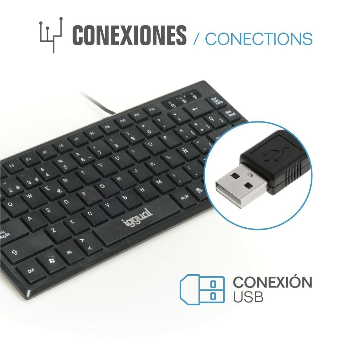 Tastiera USB compatta iggual TKL Slim TKL-USB Nera