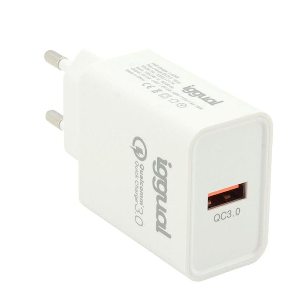 Stesso caricabatterie 1xUSB ricarica rapida QC3.0 18W