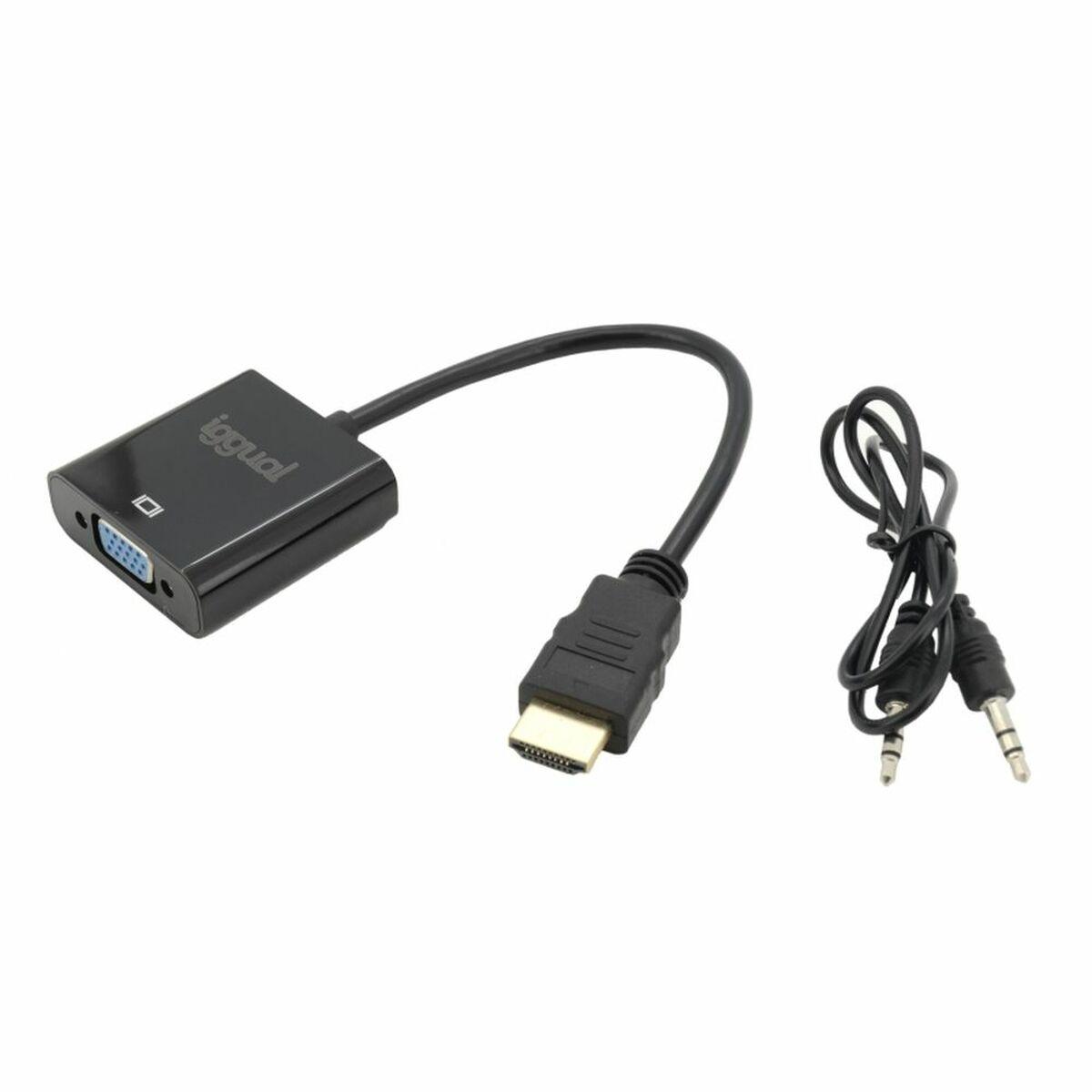uguale adattatore HDMI a VGA + audio (3,5 mm)