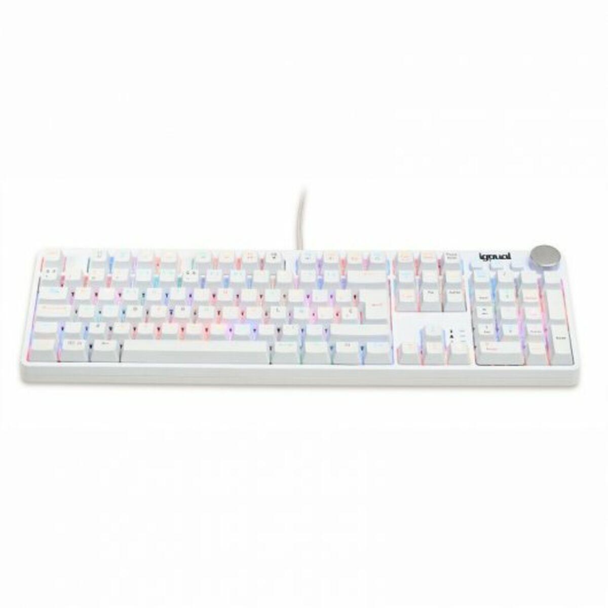 Tastiera gaming meccanica bianca iggual PEARL RGB