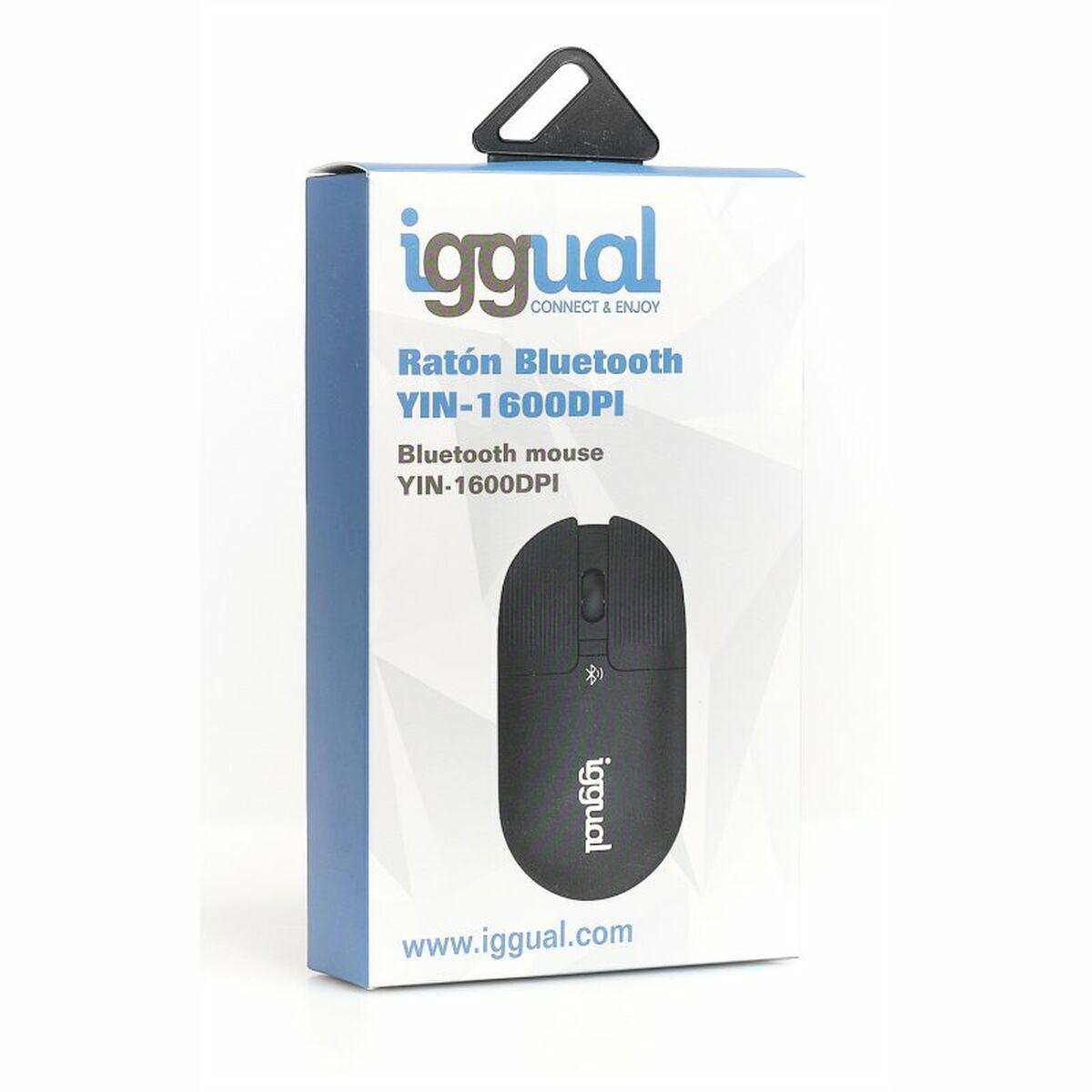 Mouse Bluetooth iggual YIN-1600DPI nero