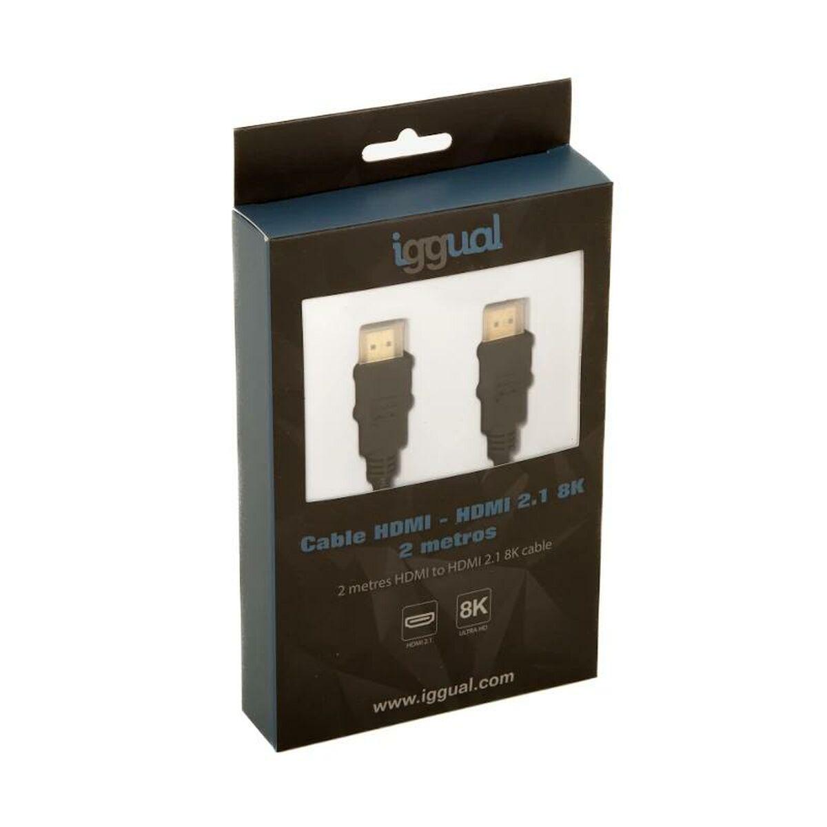Cavo HDMI iggual - HDMI 2.1 8K 2 metri nero