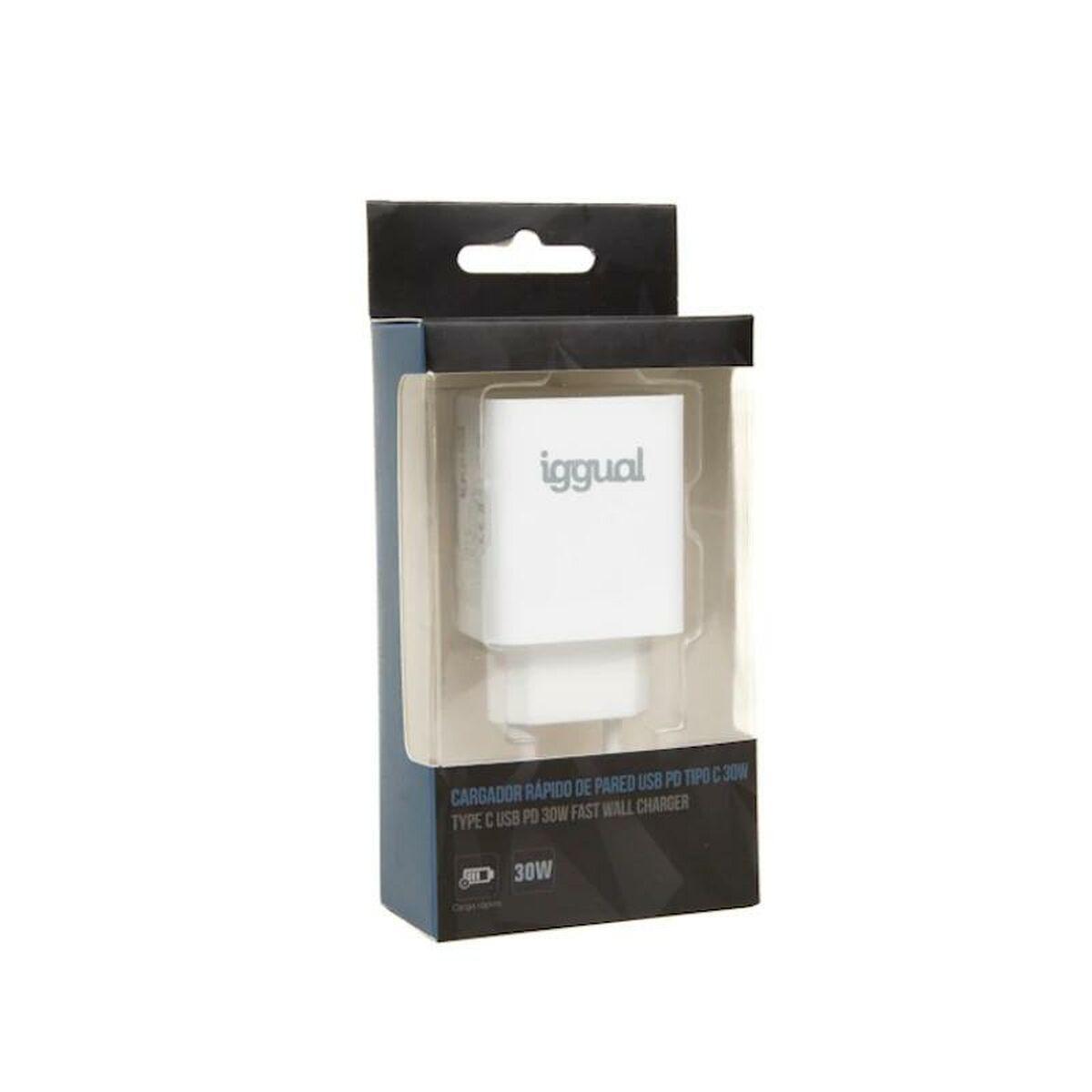 Caricabatterie rapido da muro iggual USB PD tipo C 30W
