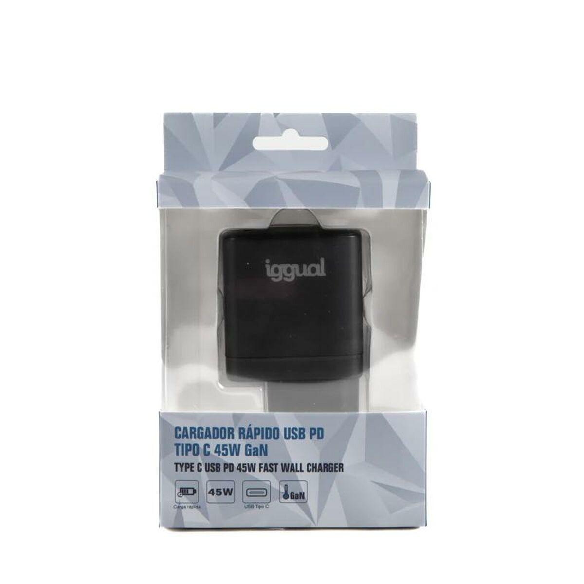 Caricabatterie rapido iggual USB PD tipo C 45W GaN