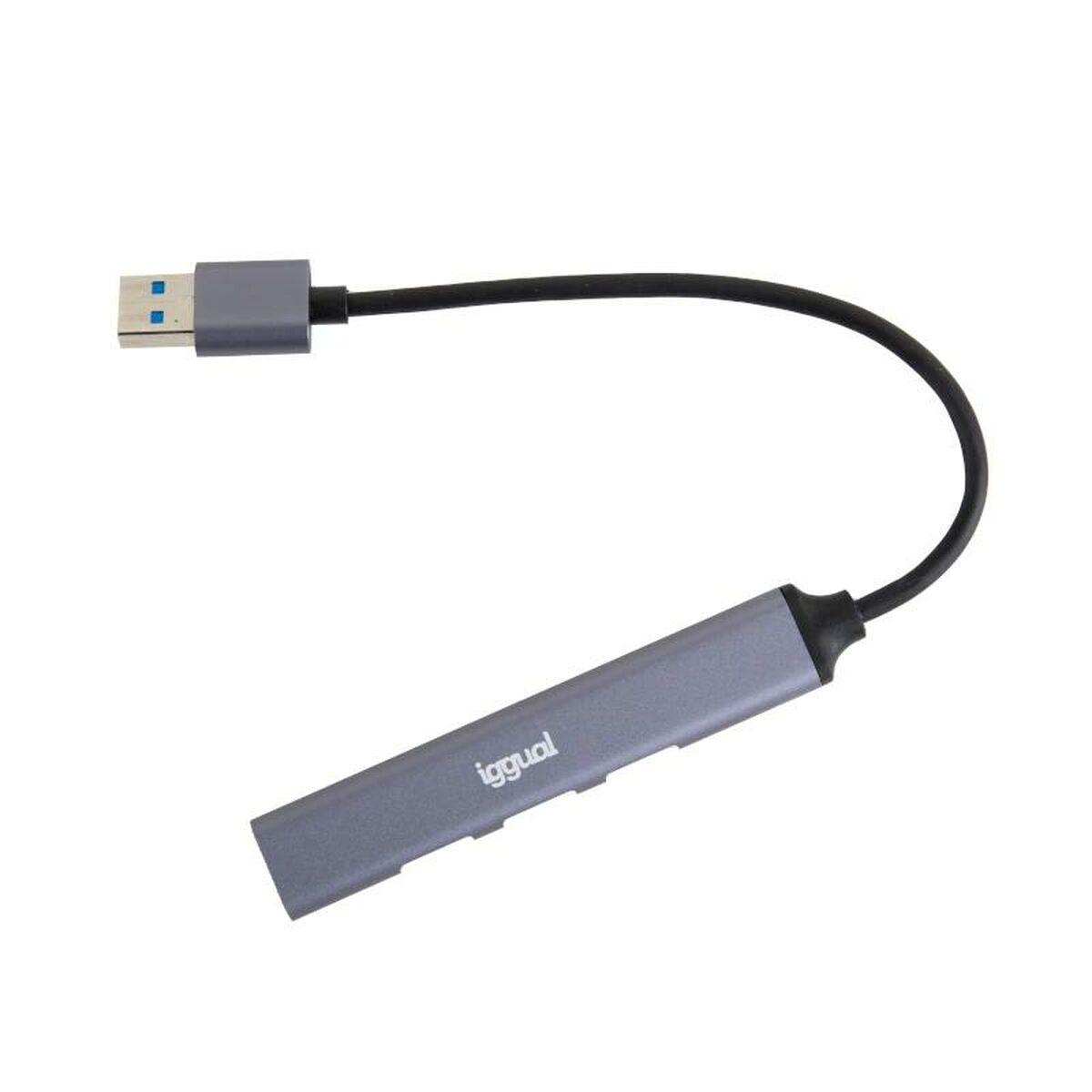 iggual Hub USB 3 porte USB 2.0 + 1 USB 3.0 THIN