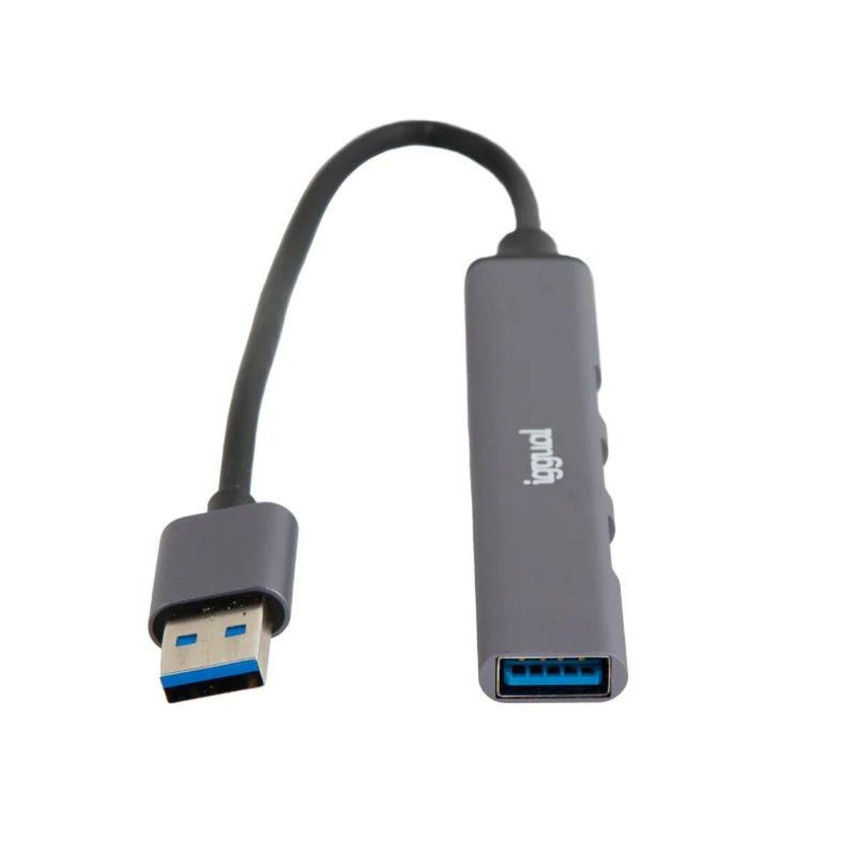 iggual Hub USB 3 porte USB 2.0 + 1 USB 3.0 THIN