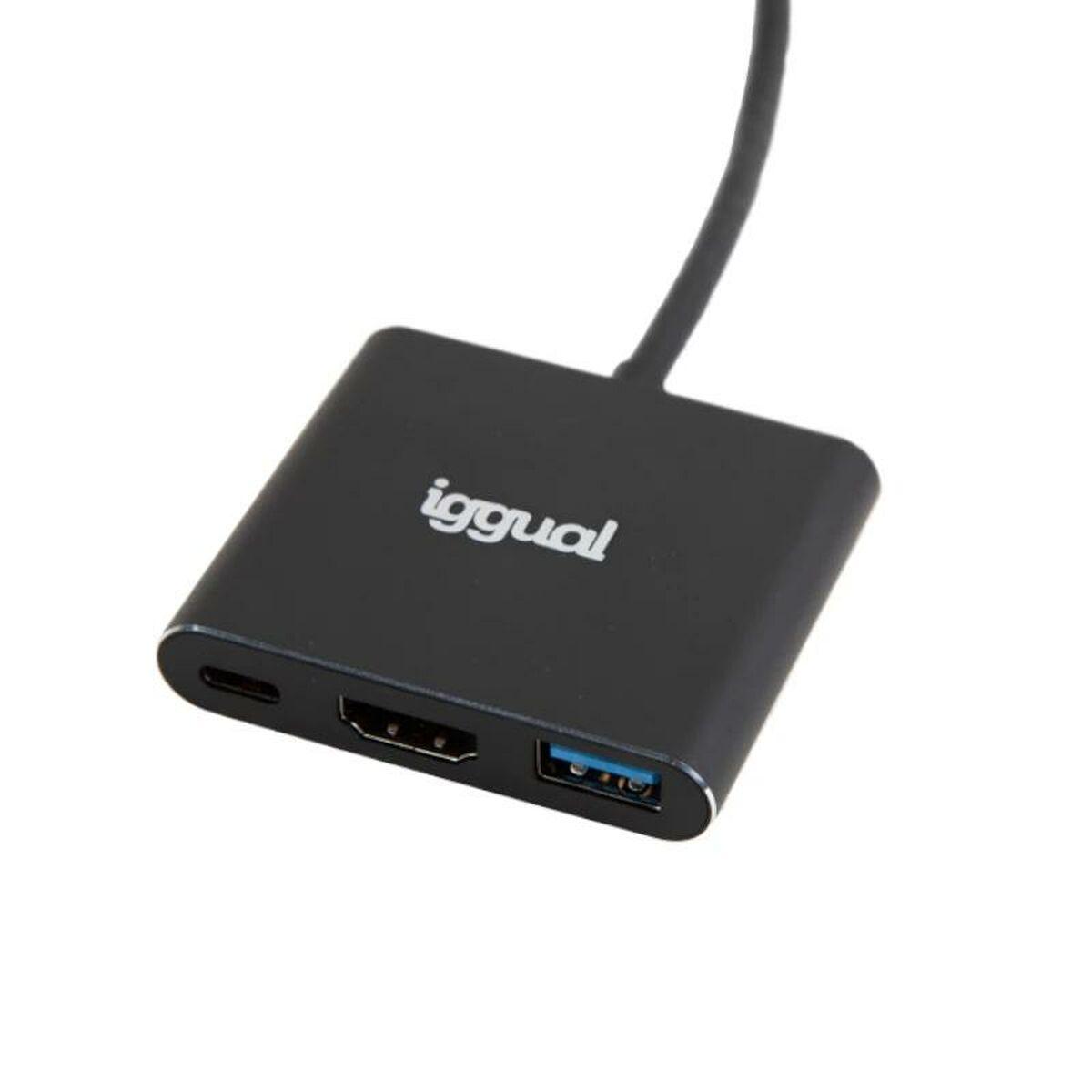 iggual Hub Tipo C 3 in 1 HDMI USB3.0 PD100W