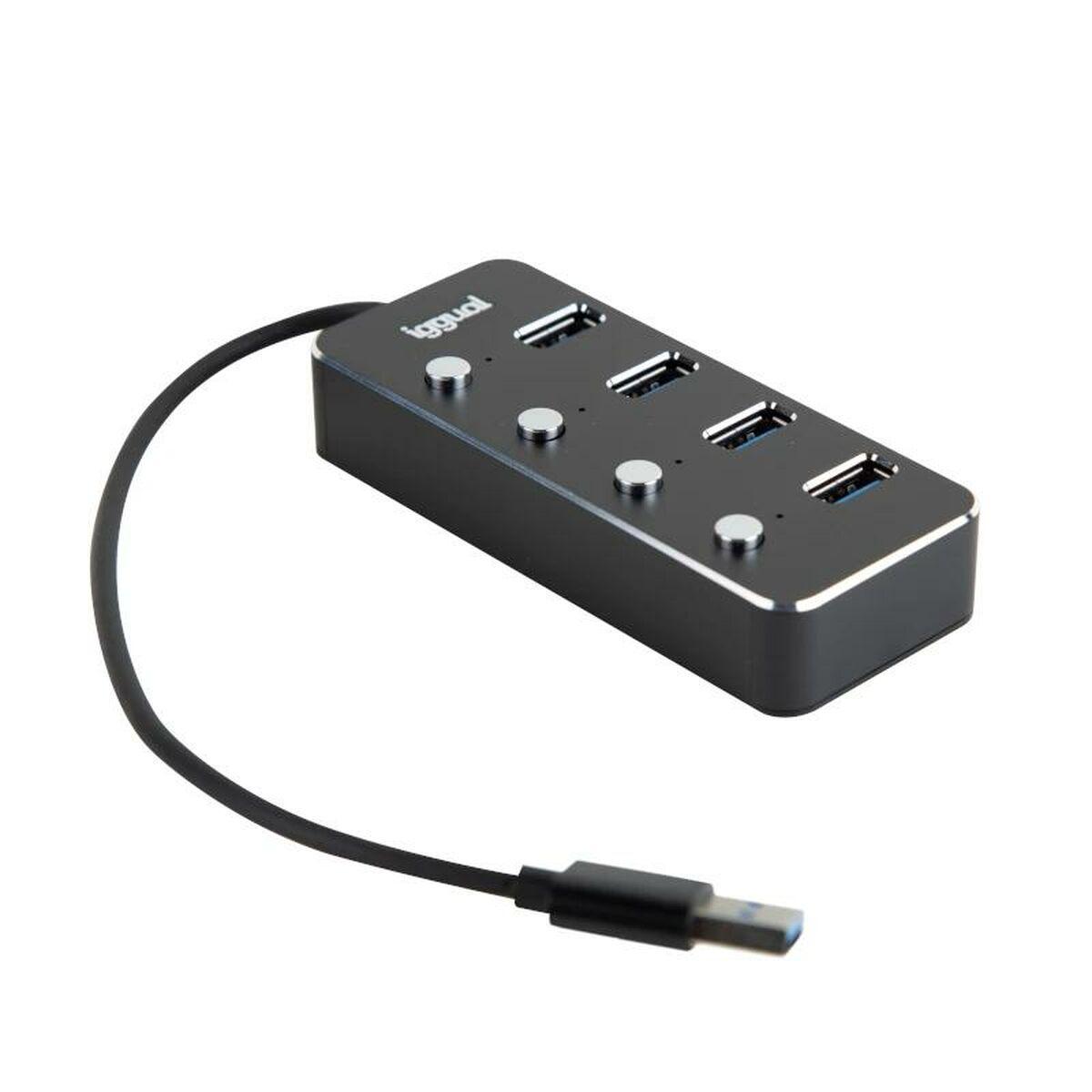 iggual Hub tipo A x 4 porte USB 3.1 4 PULSANTI