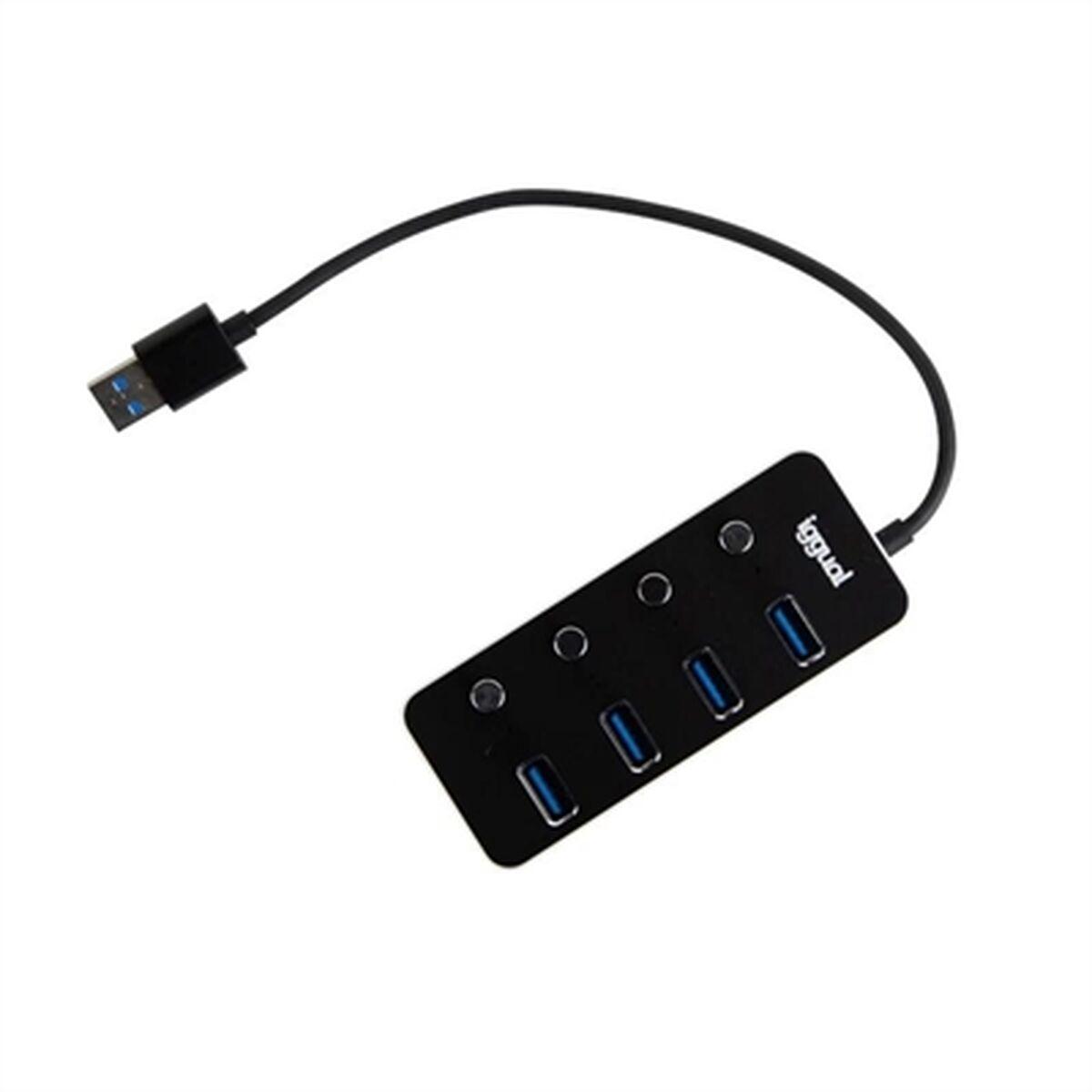 iggual Hub tipo A x 4 porte USB 3.1 4 PULSANTI