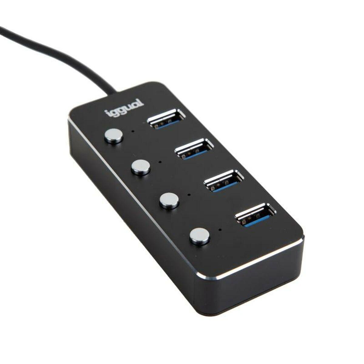 iggual Type C Hub x 4 porte USB 3.1 4 PULSANTI