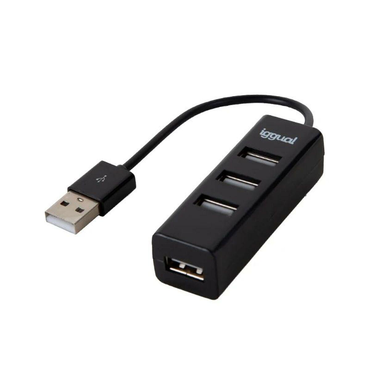 iggual Hub USB 2.0 x 4 porte HUB-A-4p
