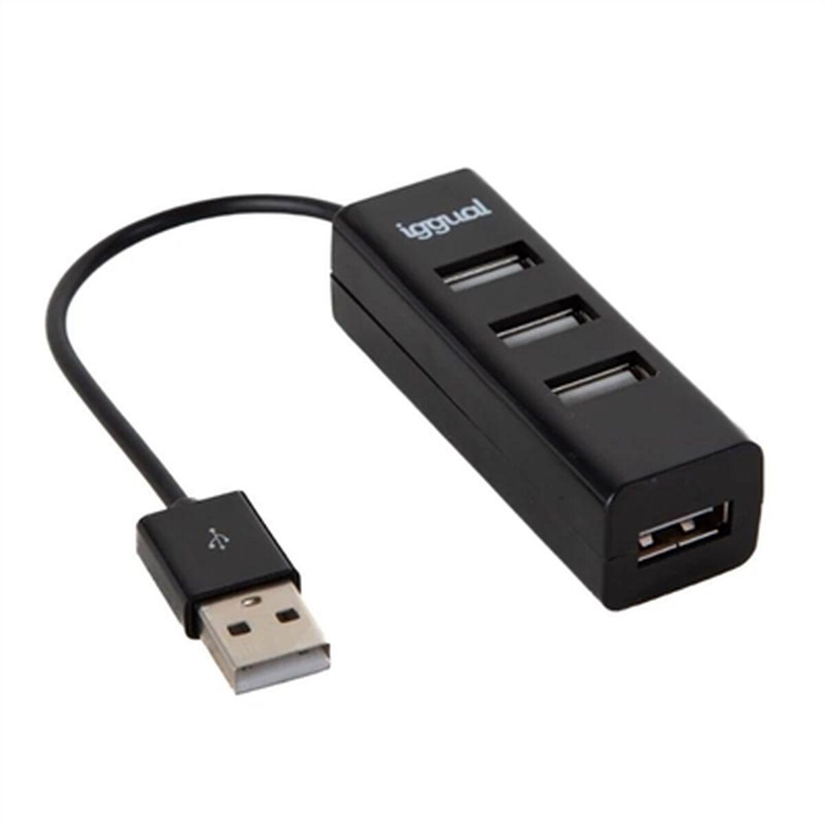 iggual Hub USB 2.0 x 4 porte HUB-A-4p