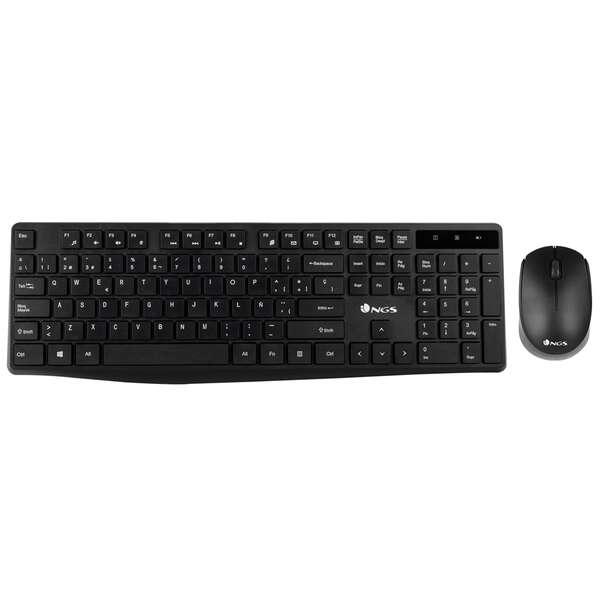 NGS BUNDLE MOUSE E TASTIERA ALLURE KIT 24 GHZ BLACK