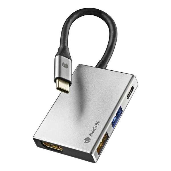 NGS WONDER DOCK 4 USB 2.0 Type-C 5120 Mbit/s Argento