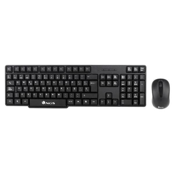NGS Euphoria Kit Pack Tastiera wireless USB portoghese Mouse wireless USB 1200 dpi 3 pulsanti - Uso ambidestro
