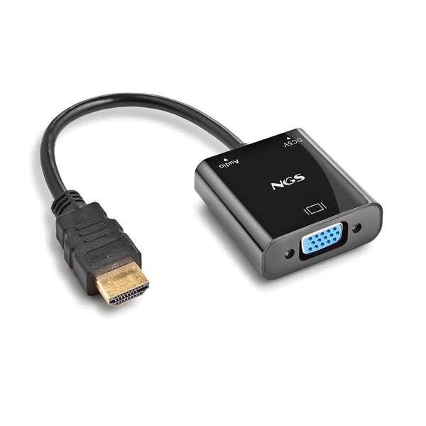 CONVERTISSEUR NGS CHAMALEON HDMI MLE (TYPE A) 1.3 VERS VGA FEMELLE (D-SUB DE-15) 10CM (NOIR)