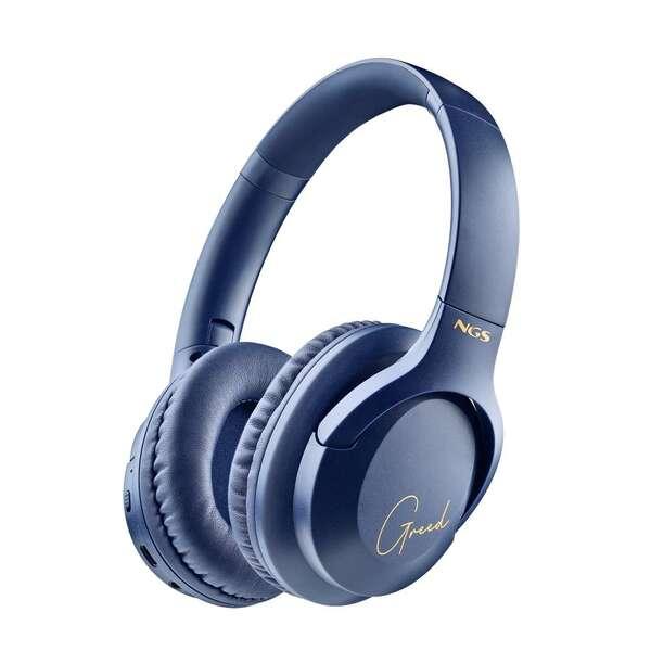 NGS CUFFIE BLUETOOTH 5.1 ARTICA GREED col.BLUE con RICARICA USB/USB-C Jack 35