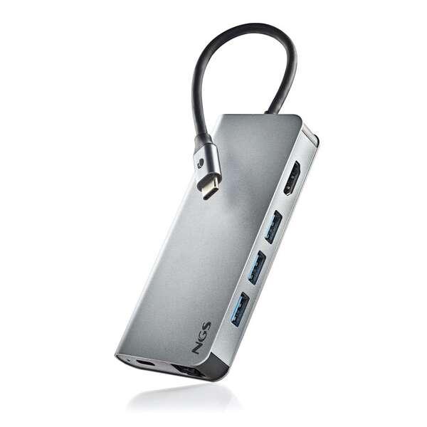 NGS WONDER DOCK 8 USB 2.0 Type-C 1024 Mbit/s Argento