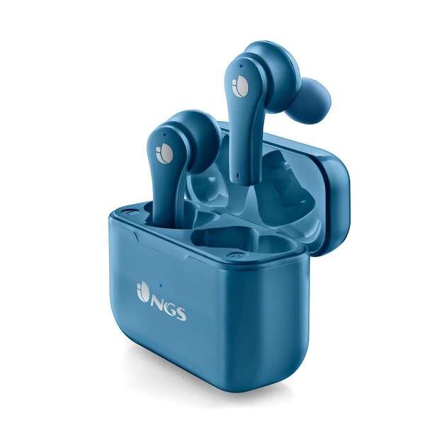 NGS AURICOLARI STEREO BLUETOOTH 5.1 ARTICA BLOOM BASE DI RICARICA Touch sensor Vivavoce AZURE