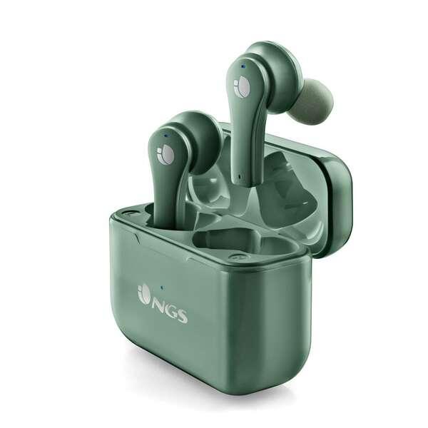NGS AURICOLARI STEREO BLUETOOTH 5.1 ARTICA BLOOM BASE DI RICARICA Touch sensor Vivavoce GREEN