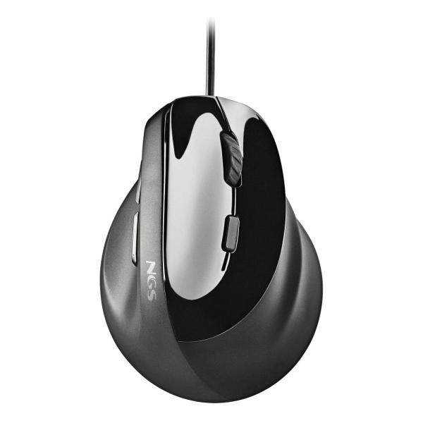 Mouse laser verticale ergonomico NGS Samsara 3200 dpi - 5 pulsanti - Silenzioso - Colore nero