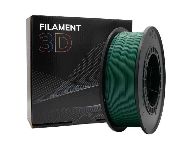 Filamento PLA 3D - Diametro 175 mm - Bobina da 1 kg - Colore Verde scuro
