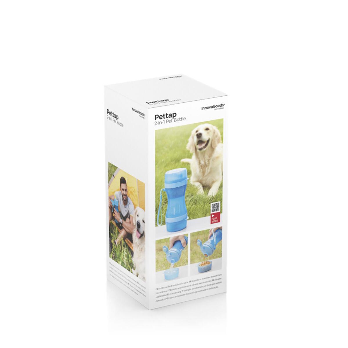 Bottiglia con Contenitore per Acqua e Cibo per Animali Domestici 2 in 1 Pettap InnovaGoods