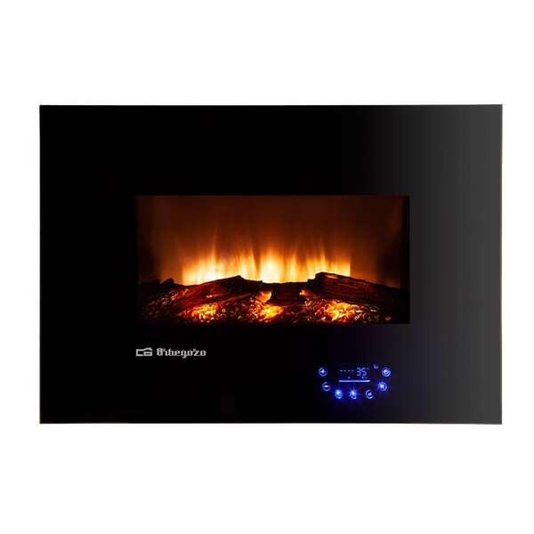 Caminetto Elettrico Orbegozo 8000 Effetto Fuoco Reale - Potenza 1800W - Pannello Touch Control - 5 Livelli di IntensitÃƒÂ 