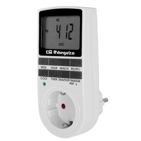 Orbegozo Pg 25 Programmatore Elettronico Settimanale - Controlla la tua Casa 24 Ore al Giorno - 10 Memorie Programmabili - Funz