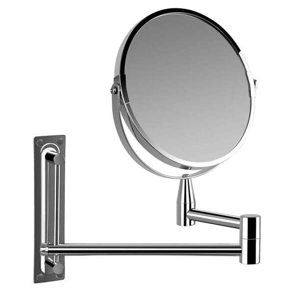 Specchio cosmetico allungabile Orbegozo ESP 4000 - Doppia faccia con ingrandimento X5 - Finitura cromata - Supporto a parete in