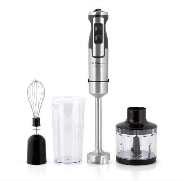 Orbozo BT 2760 Blender a mano multifunzionale - potente motore DC da 1000 W - Selettore di velocità con funzione turbo - Acces