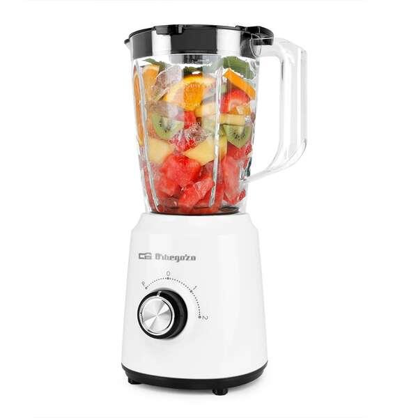 Orbozo BV 5035 Vaso Blector multiuso - potente vetro da 500 W - 1,5 litri - lama in acciaio inossidabile - 2 velocità + pressa