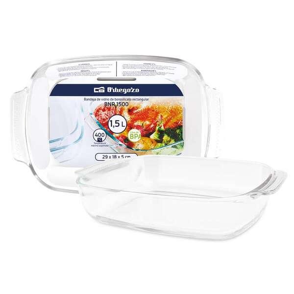 Vassoi in vetro Orbegozo Serie BNR - Resistenza e versatilitÃƒÂ  in cucina - Ideali per forno e microonde - Cinque dimensio