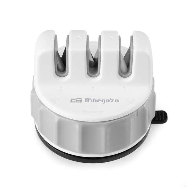 Orbegozo Affilacoltelli CU 2500 Orbegozo - Pratico ed Efficiente - 3 Fasi di Affilatura - Diamante - Carburo di Tungsteno e Cer
