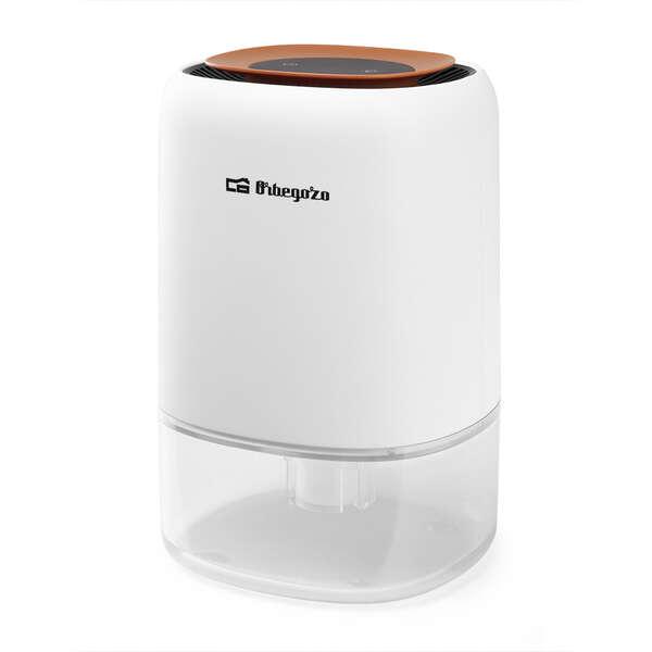 Deumidificatore compatto Orbegozo DH 305 - Deumidificazione 300 ml/giorno - Funzionamento silenzioso - Luce LED decorativa - Ec