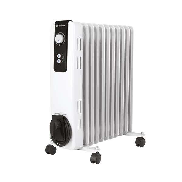 Orbegozo RH-2500 Radiatore ad olio compatto e potente - Potenza 2500 W - Elementi ad elevata inerzia termica - Termostato regol