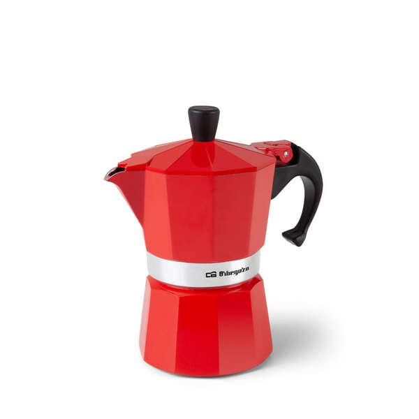 Caffettiera in Alluminio Orbegozo KFR 340 - Prepara 3 Tazze di Caffè in Minuti - Compatibile con Tutti i Tipi di Cucine - Mani