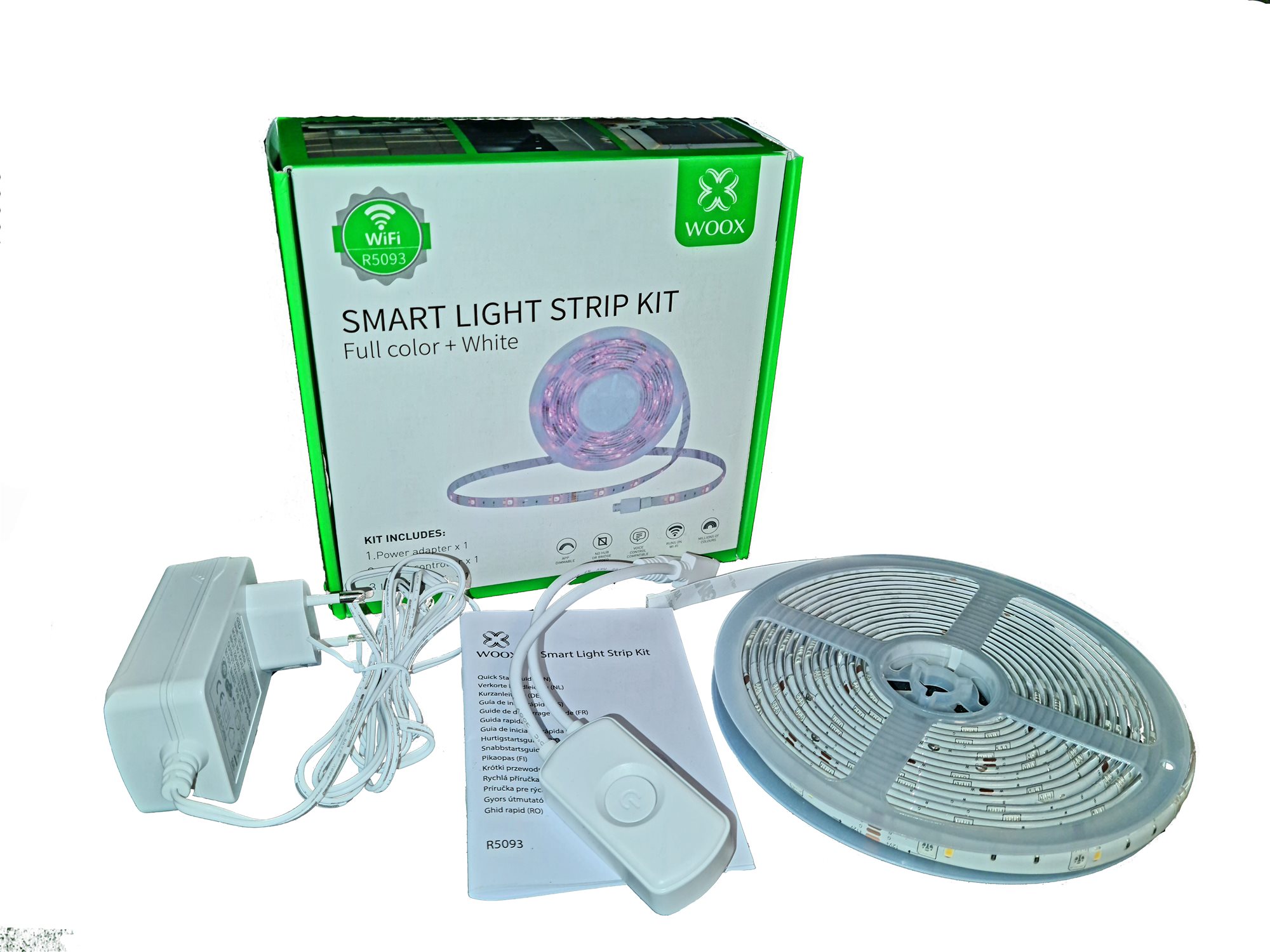 R5093, Striscia luminosa intelligente, WLAN, bianco, 802.11b, 802.11g, Wi-Fi 4 802.11n , LED