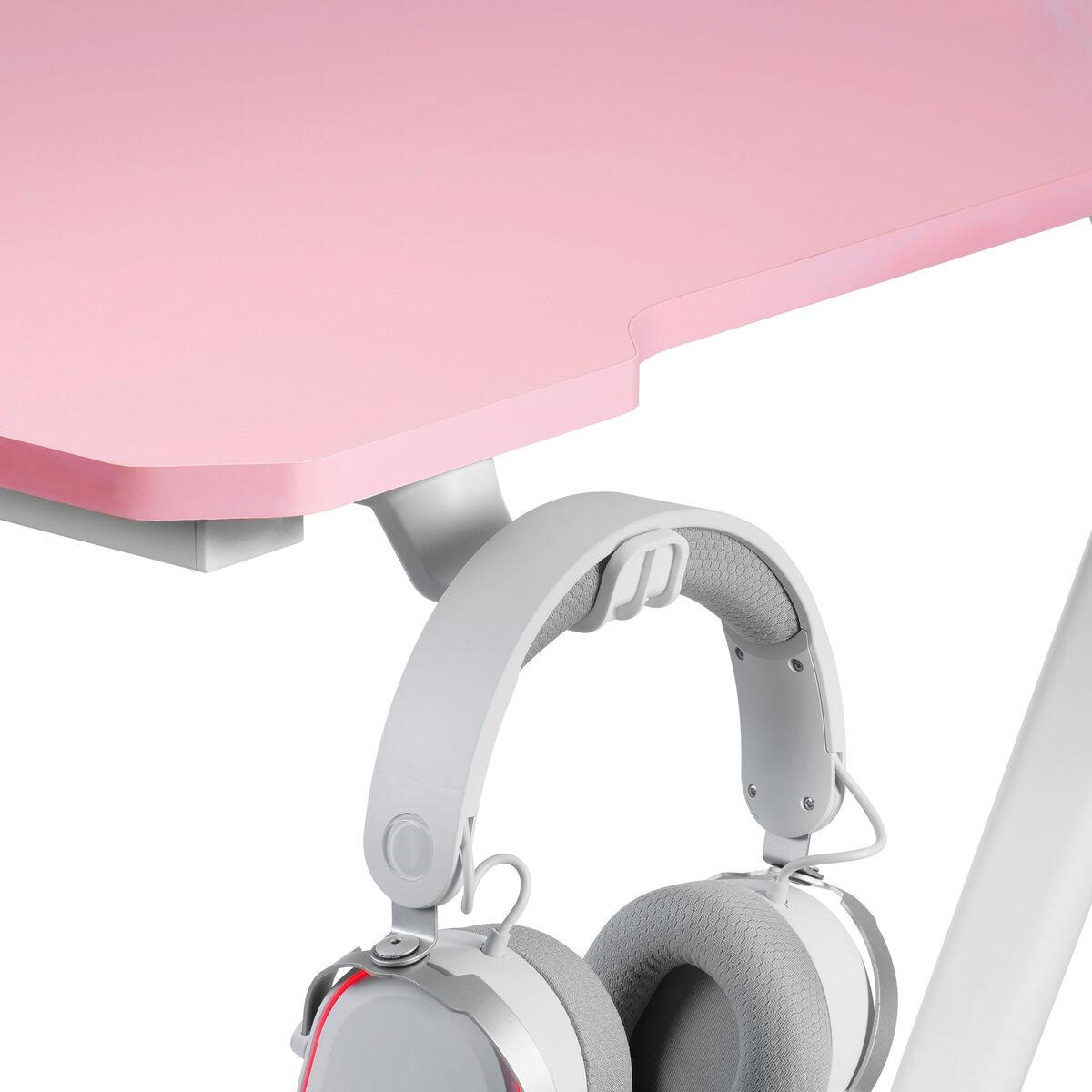 BUREAU GAMER MARS GAMING MGD100 RGB (ROSE/BLANC)