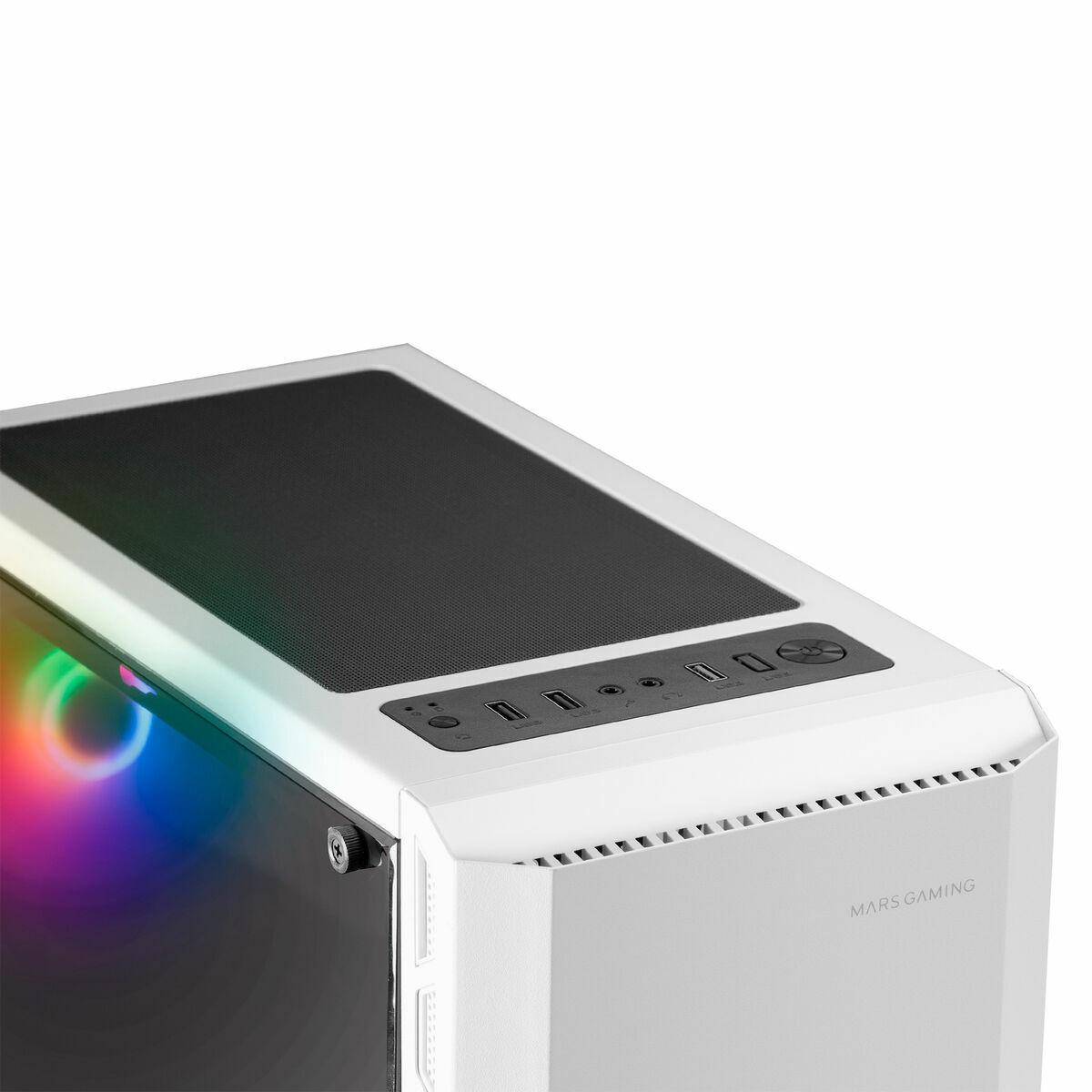BOITIER MOYEN TOUR ATX MARS GAMING MC-X2 RGB AVEC PANNEAU VITRÃƒâ€° (BLANC)