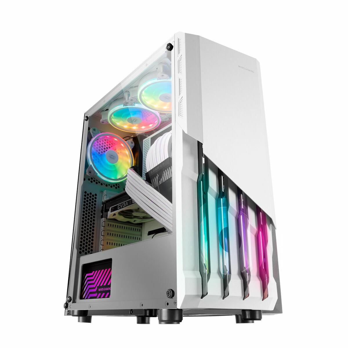 BOITIER MOYEN TOUR ATX MARS GAMING MC-X2 RGB AVEC PANNEAU VITRÃƒâ€° (BLANC)