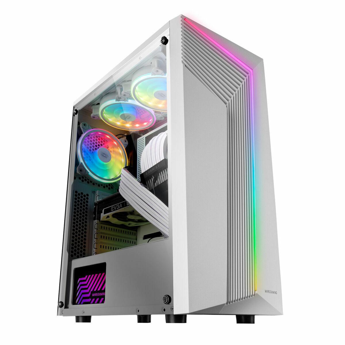 BOITIER MOYEN TOUR ATX MARS GAMING MC-X7 RGB AVEC PANNEAU VITRÃƒâ€° (BLANC)