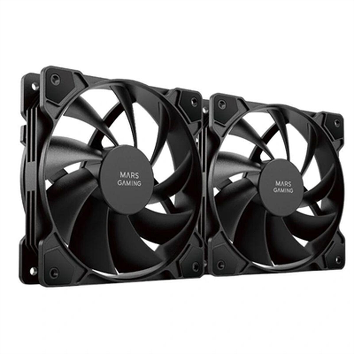 LOT DE 2 VENTILATEURS BOITIER MARS GAMING MF-PROX2 - 12CM (NOIR)