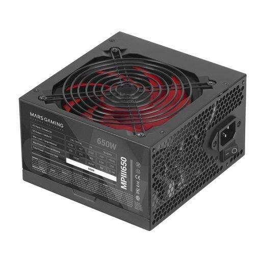 ALIMENTATION ATX MARS GAMING MPIII - 650W (NOIR/ROUGE)