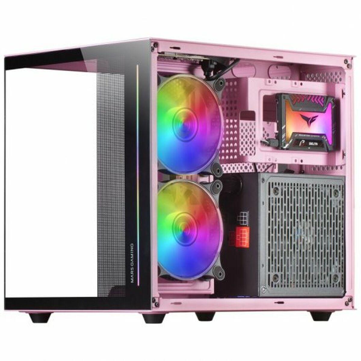 Case computer desktop ATX Mars Gaming MC-VIEW Rosa